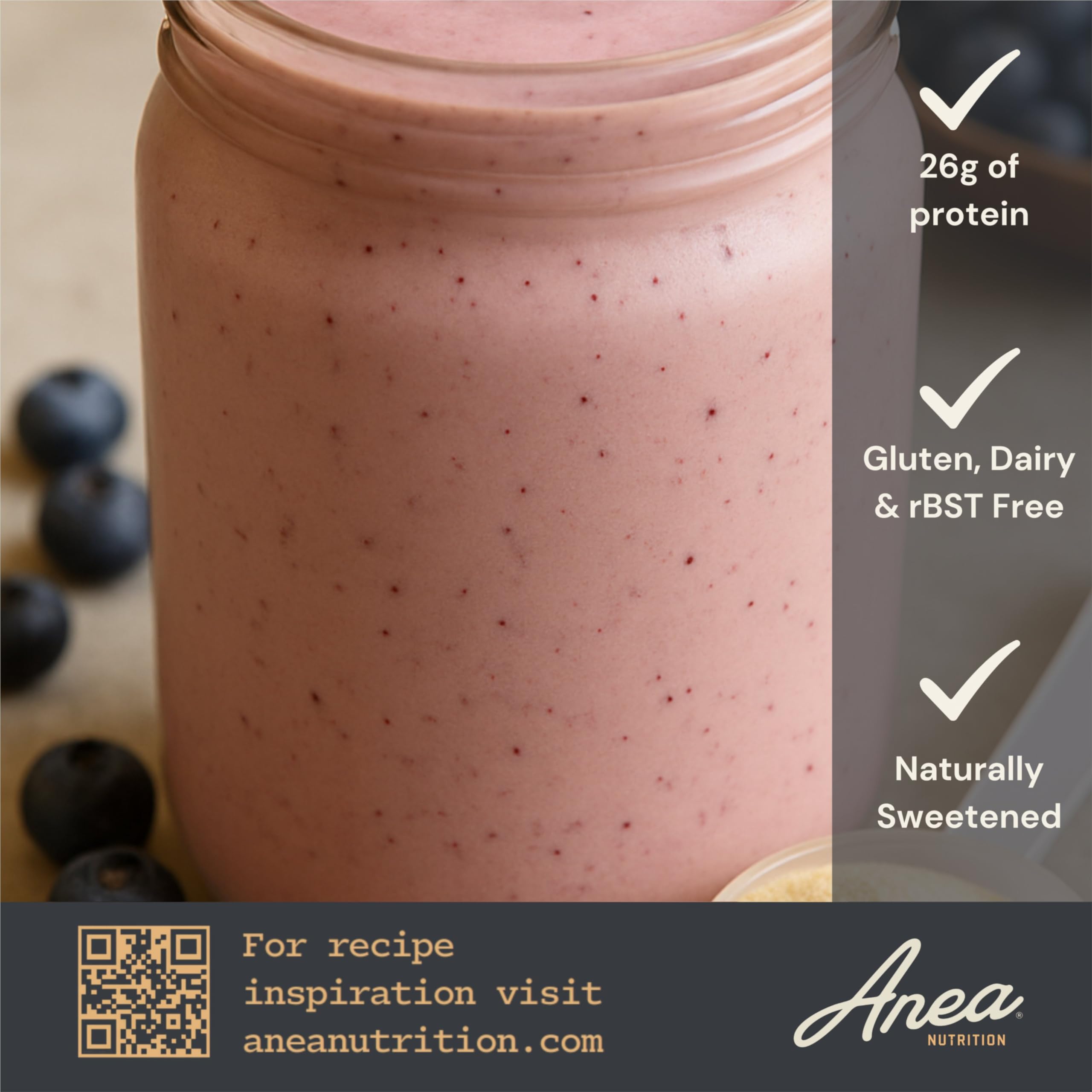 Anea Whey Protein Isolate Vanilla bottle on a gym bench after a workout.