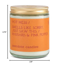 Anecdote Candles made in USA claim underscores quality and domestic sourcing.