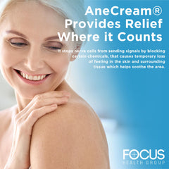 AneCream applied to clean skin showing fast action