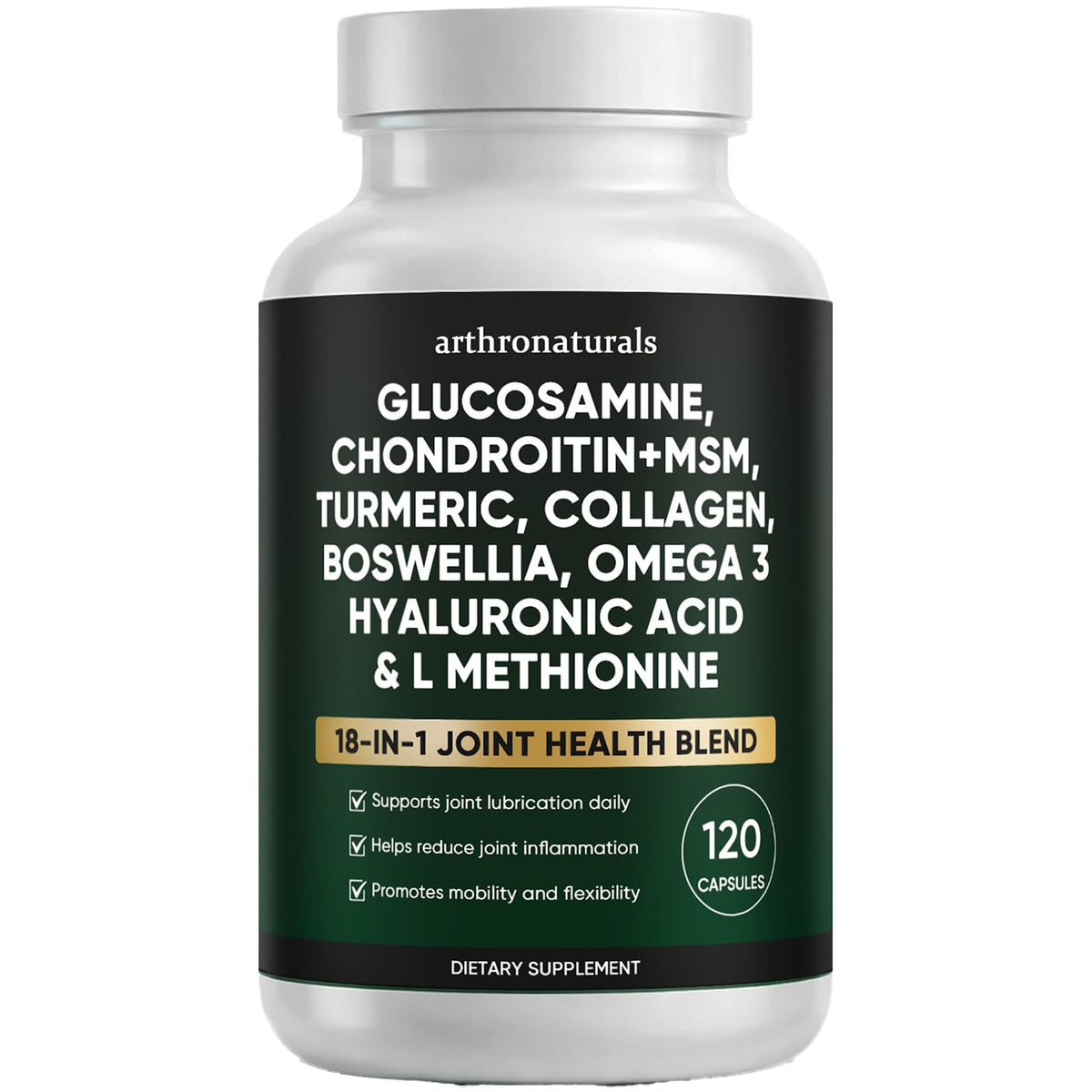 ANEFOSE Arthronaturals 18in1 bottle front promotes daily joint support for an active lifestyle