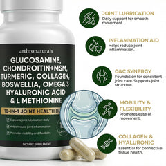 ANEFOSE Arthronaturals 18in1 vegan formulation label emphasizes clean ingredients