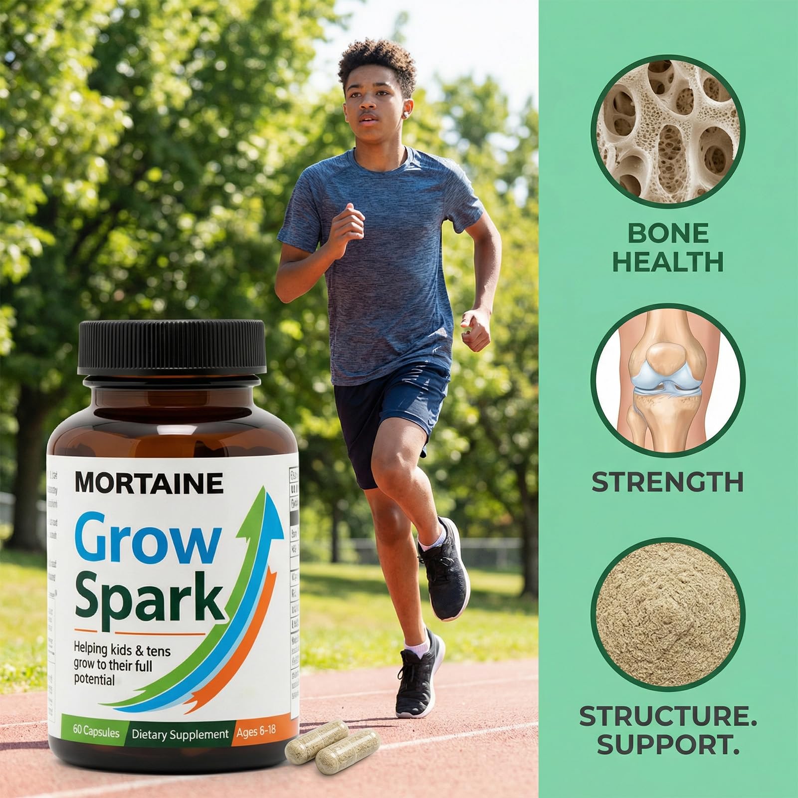 Capsules beside the bottle for easy daily intake