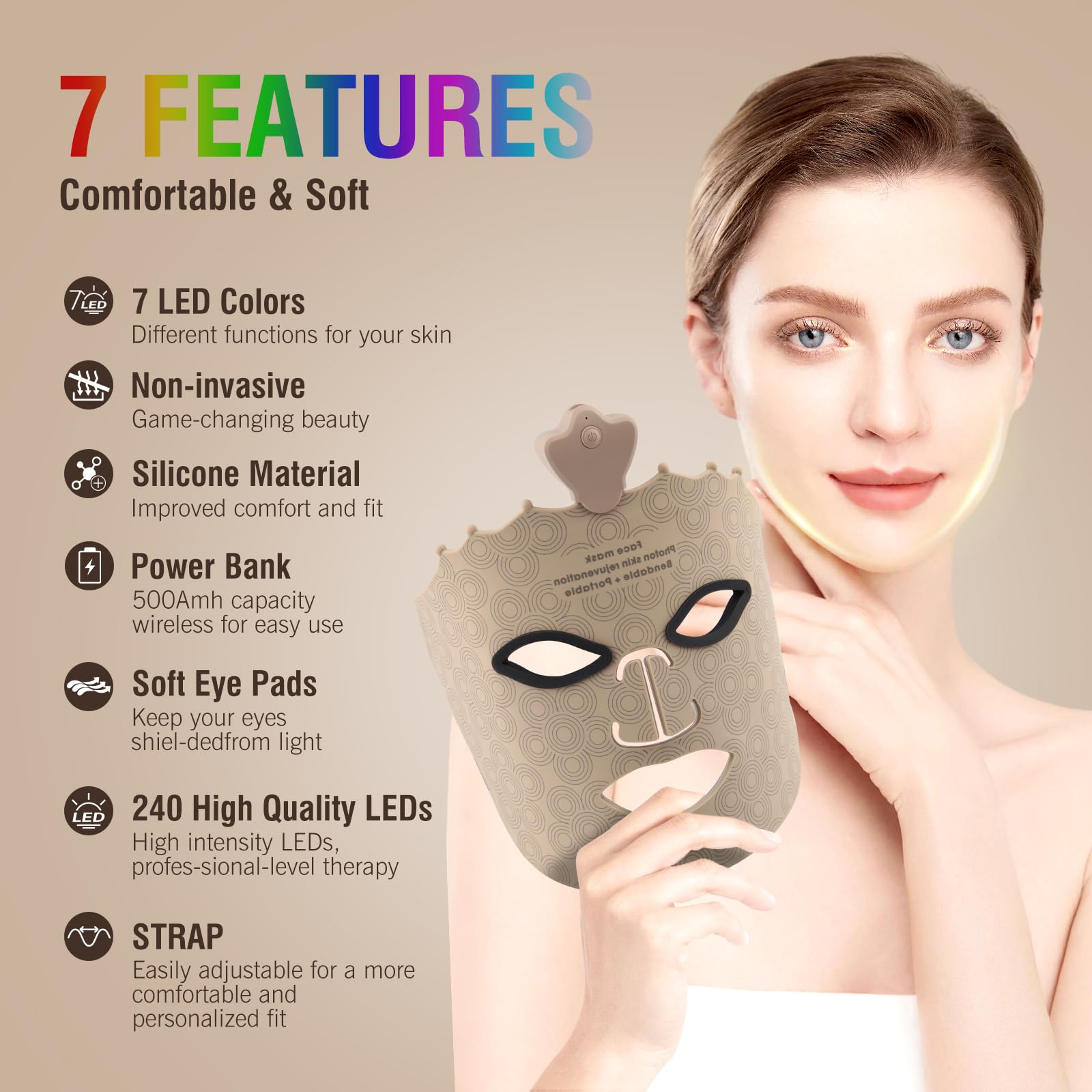 ANGAUSS eye protection inserts block light for comfortable sessions