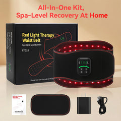 ANHOM red light therapy belt auto timer display and control.