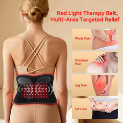 ANHOM red light therapy belt lumbar support and contour.