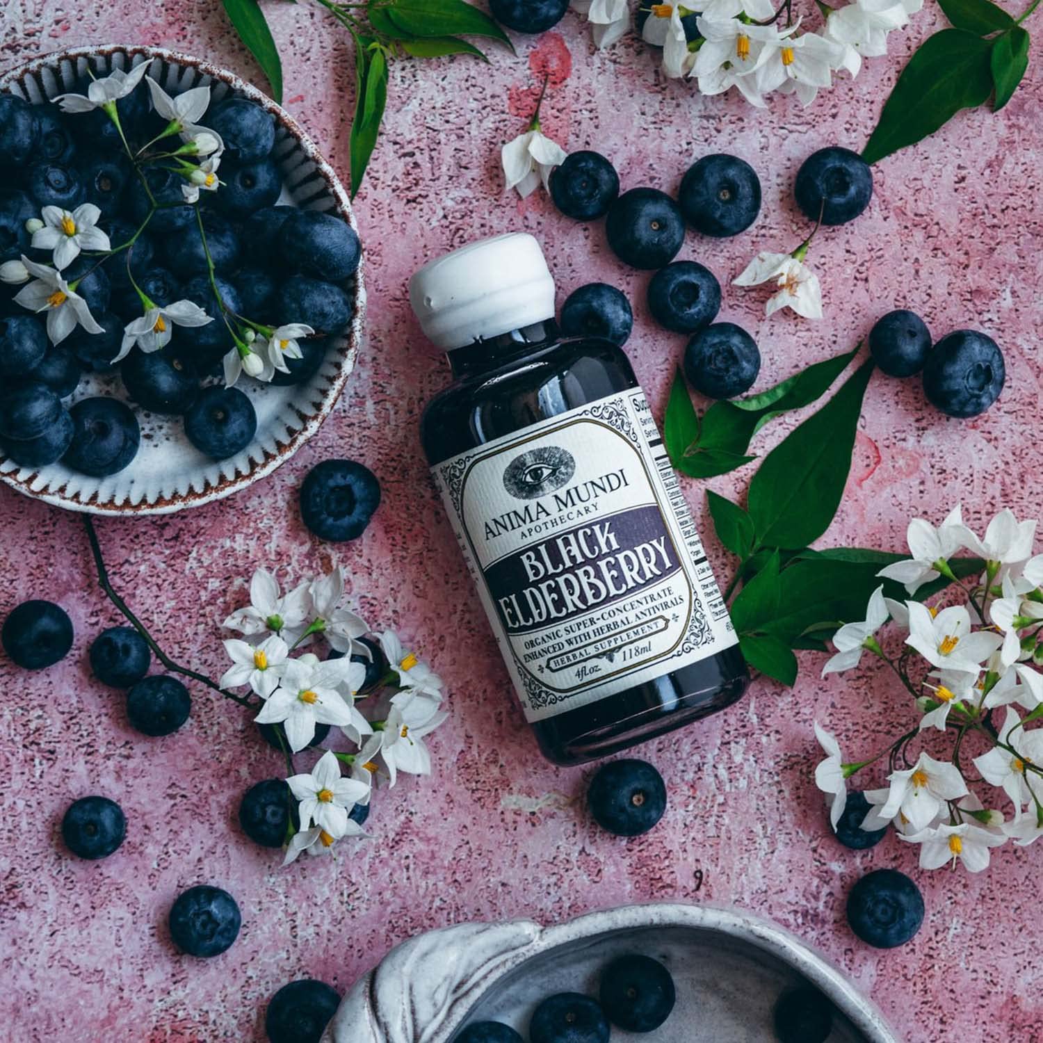 Anima Mundi elderberry syrup with mushrooms including reishi and cordyceps