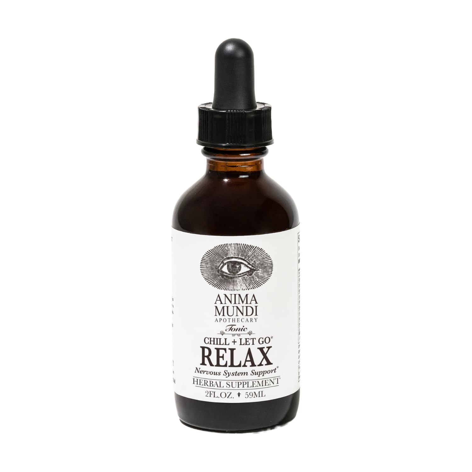 Anima Mundi Relax Tonic bottle shows herbal calm for daily stress relief.