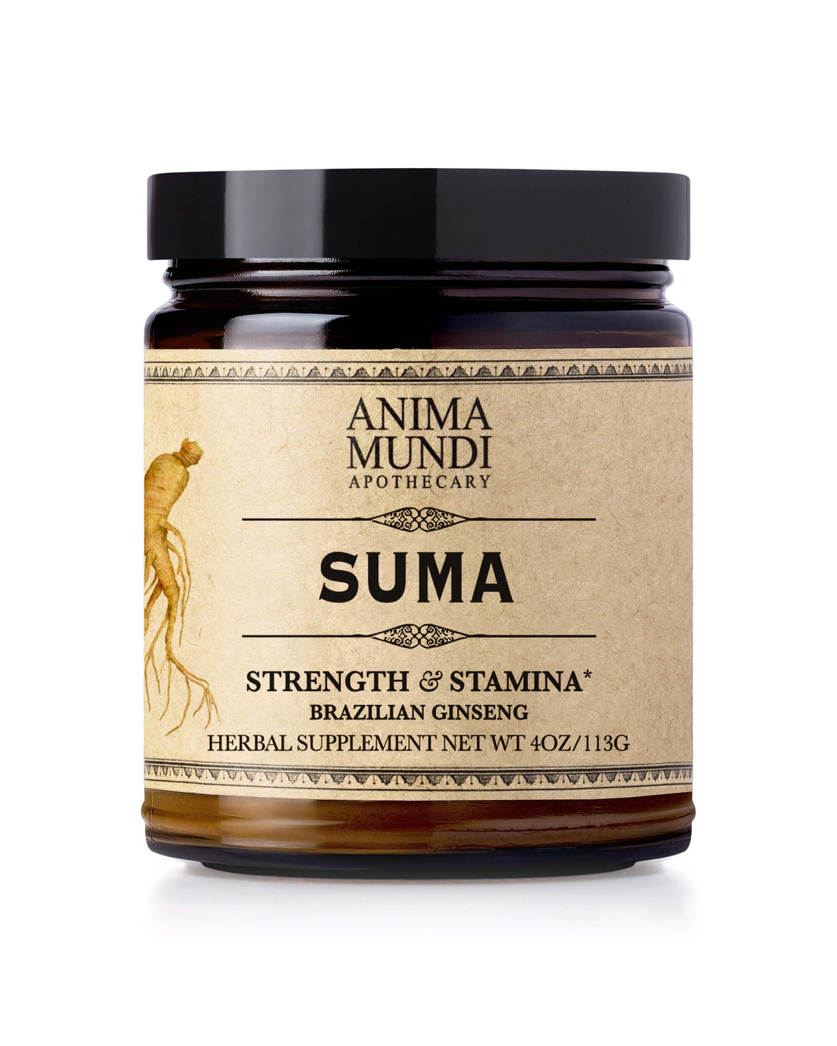 Anima Mundi Apothecary Suma Root Powder bottle ready for daily energy-boosting routines.