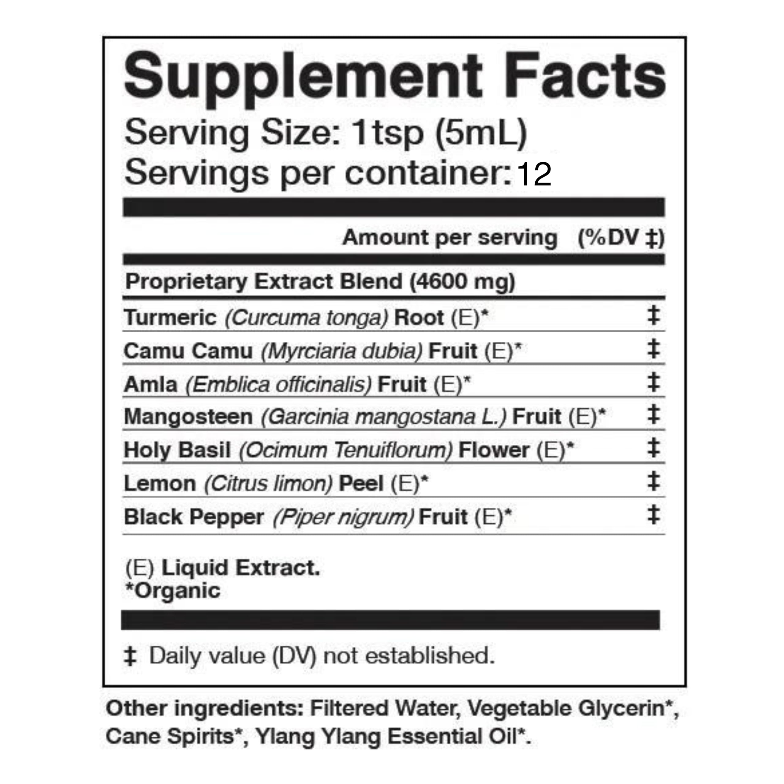 Anima Mundi Curam liquid tincture pour ready to blend into smoothies and tea.