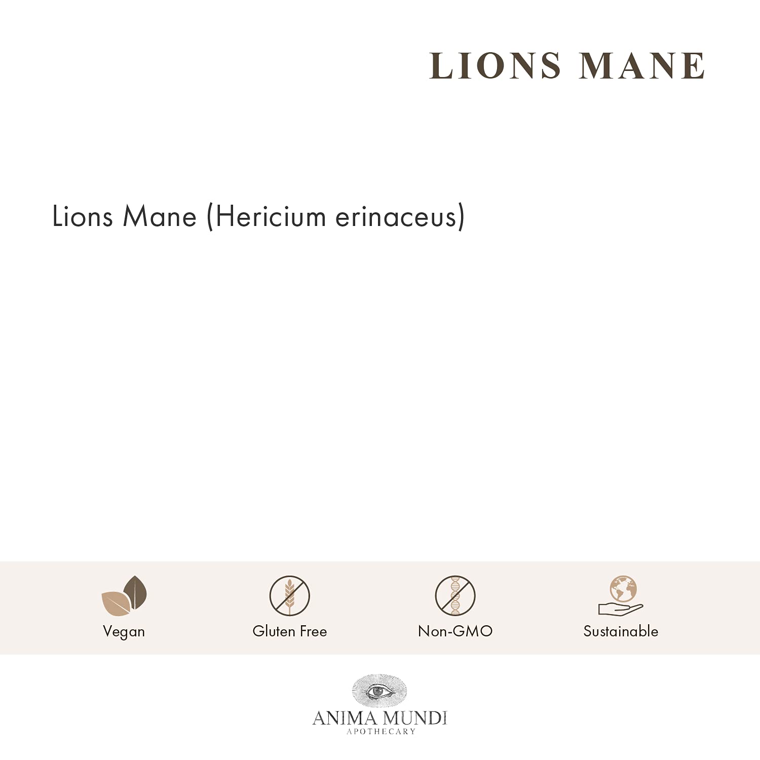 Scoop of Anima Mundi Lions Mane powder for easy portioning in smoothies