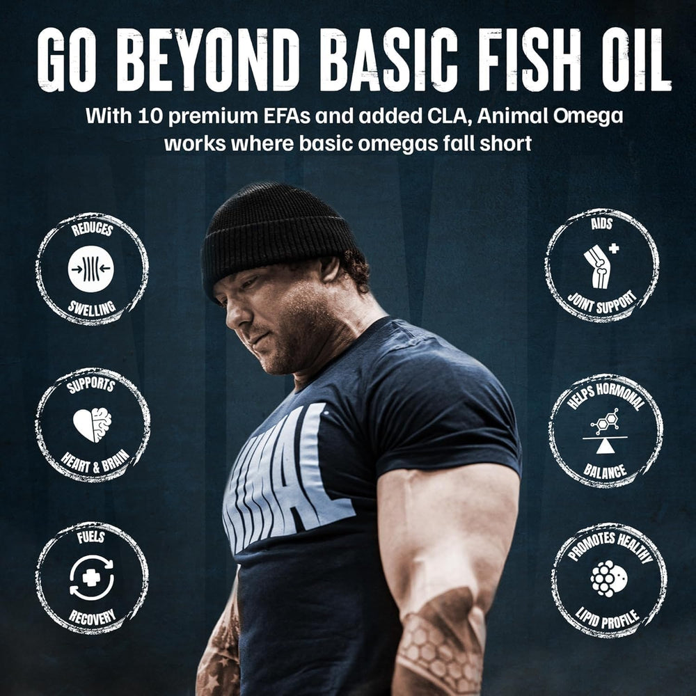 Animal Advanced Omega label view highlighting high potency EPA/DHA blend