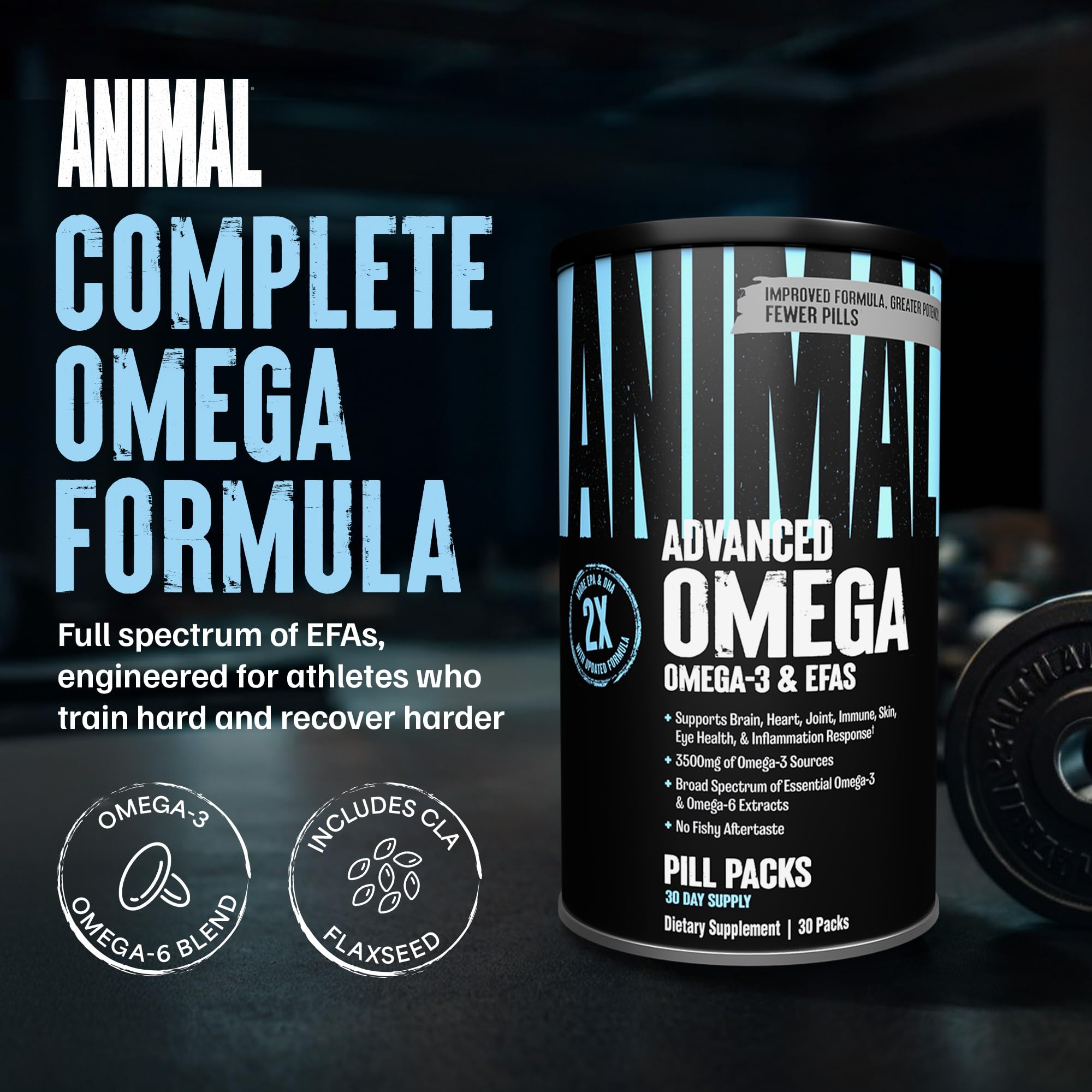 Animal Advanced Omega softgels burpless and easy to swallow for daily use