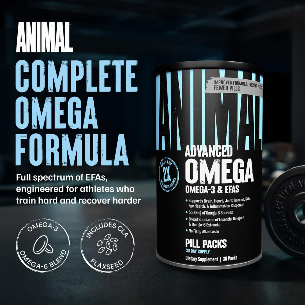 Animal Advanced Omega softgels burpless and easy to swallow for daily use
