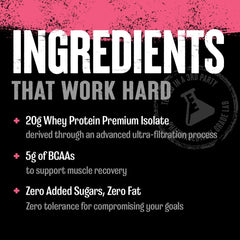 Pouring Animal Clear Whey into a glass reveals a smooth, clear drink.