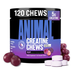 Animal Creatine Chews 5g serving for convenient pre-workout power.