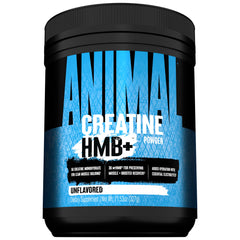 Animal Creatine HMB Powder bottle front shows daily strength support