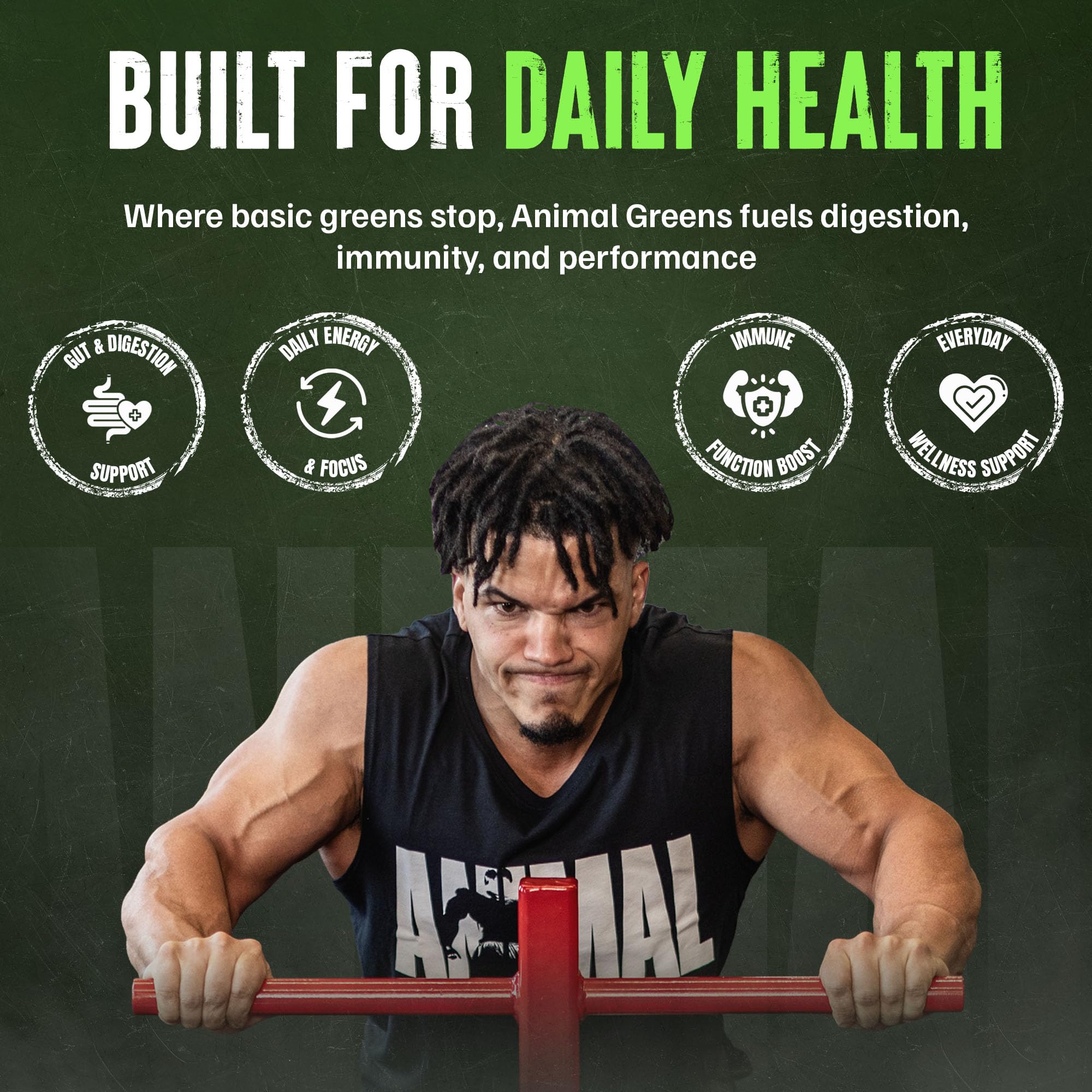 Animal Daily Greens 30-day pack ready for a daily wellness routine