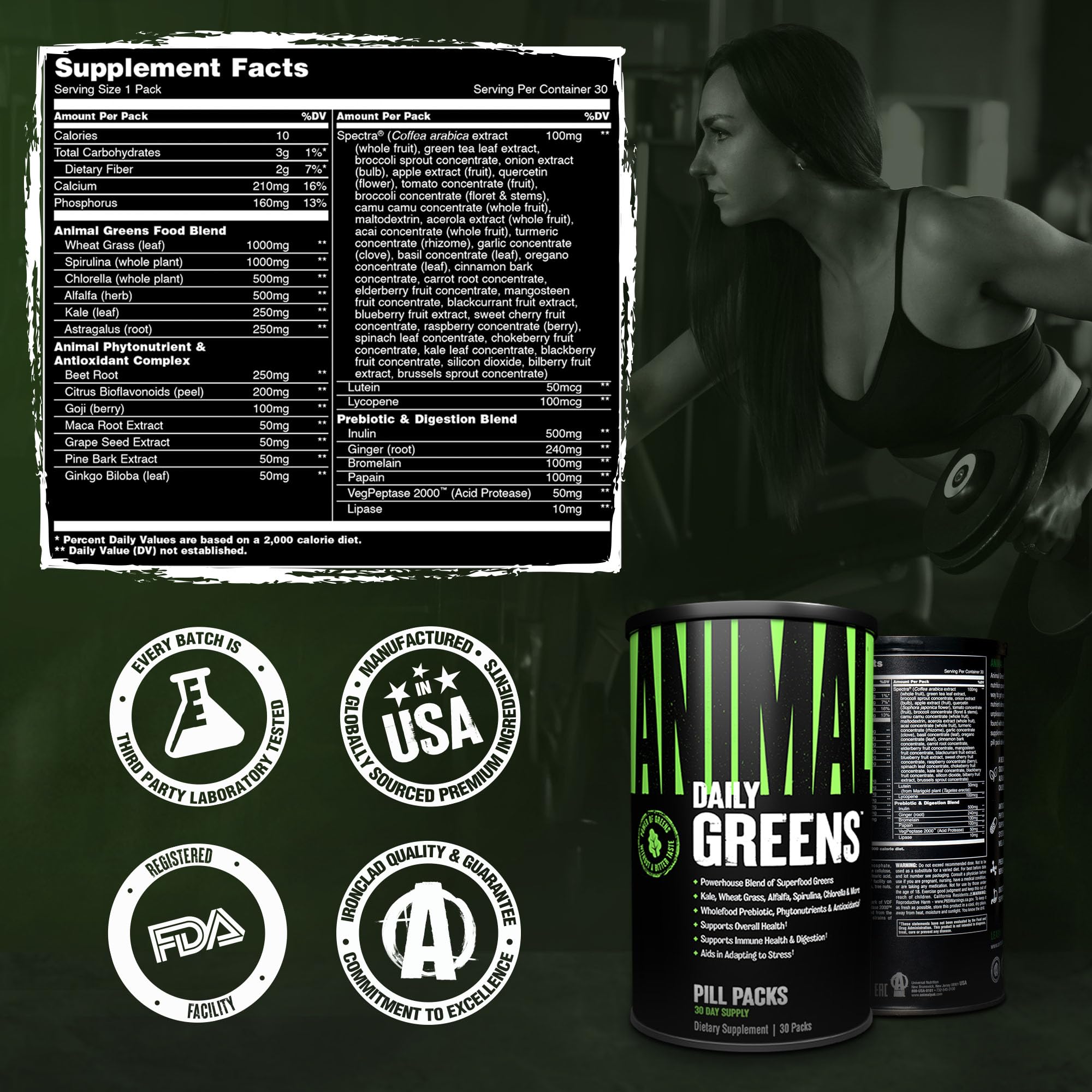 Animal Daily Greens for athletes supporting workouts and recovery