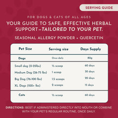 Animal Essentials Quercetin Powder bottle helps maintain normal histamine balance in pets.