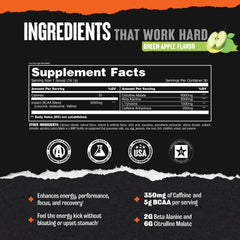 Animal Fury Green Apple dissolving in water—smooth energy boost.