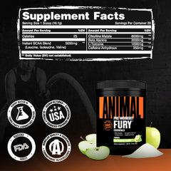 Animal Fury mixes well in 12oz water for a smooth pre-workout drink
