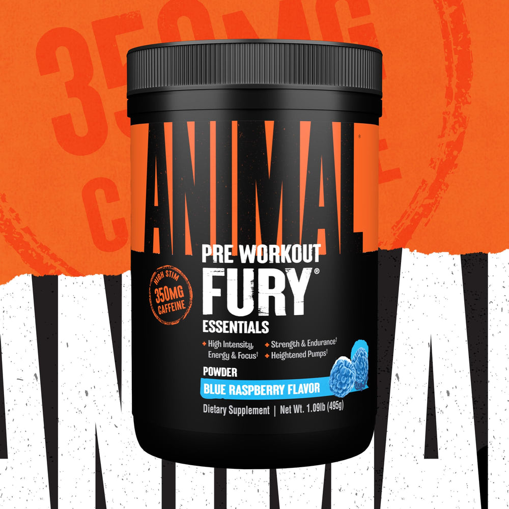 Animal Fury label shows GMP and third-party quality testing.
