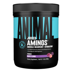 Animal Juiced Aminos bottle in grape flavor supports post-workout recovery and hydration