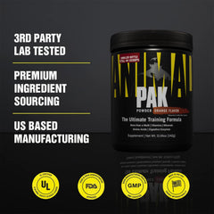 Animal Pak 60-ingredient blend shown for performance support
