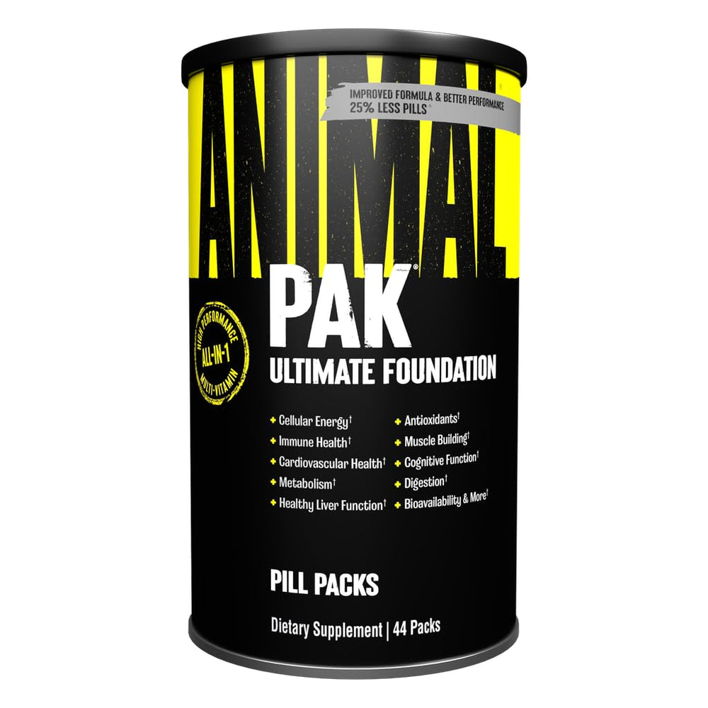 Animal Pak daily-dose pack provides convenient nutrition for focused training sessions.