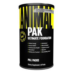 Animal Pak daily-dose pack provides convenient nutrition for focused training sessions.