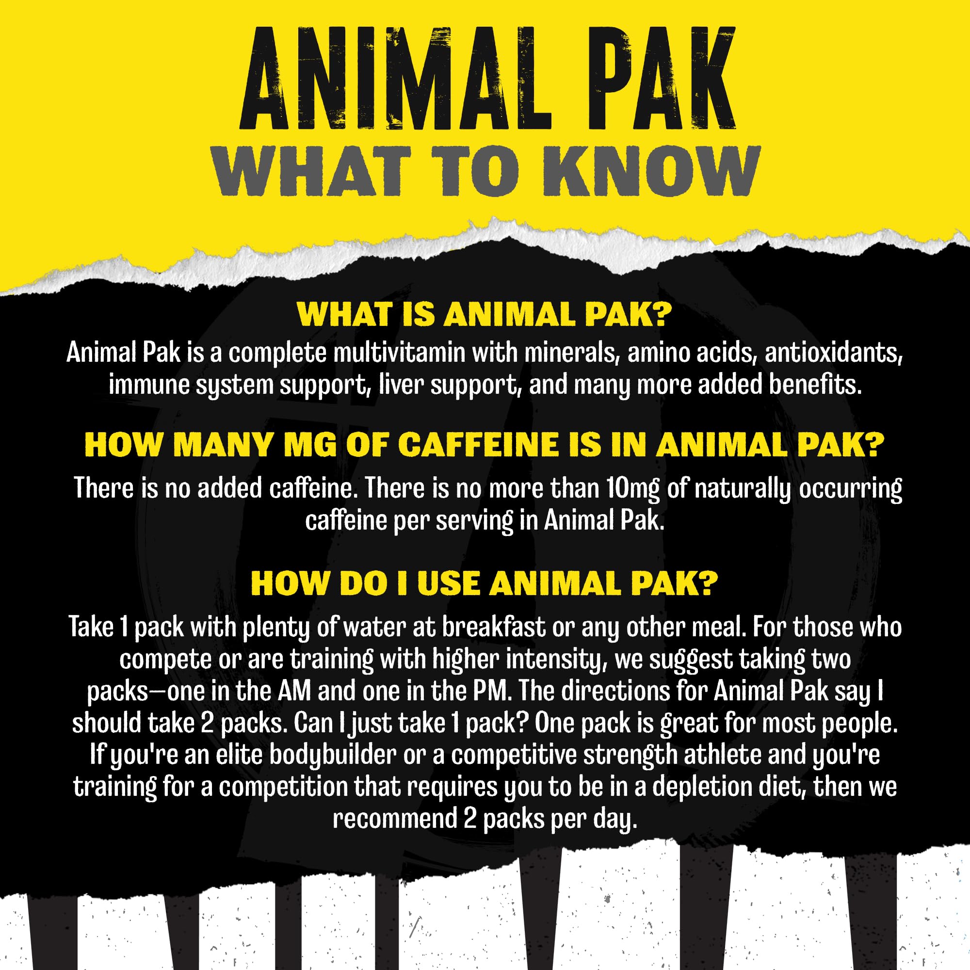 Animal Pak in-use today showcases simple daily supplementation that blends with workouts.