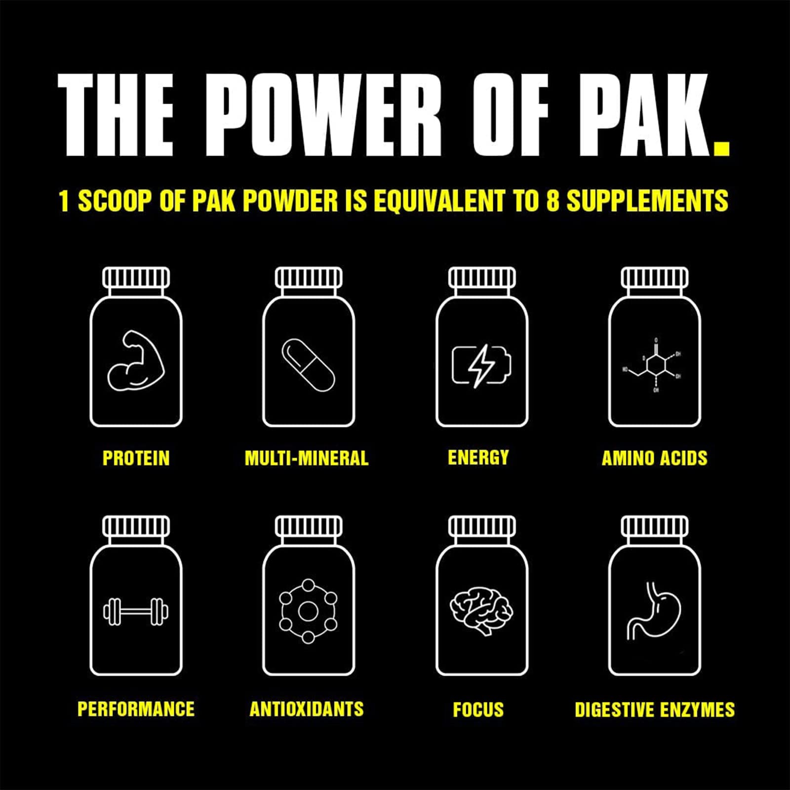 Animal Pak powder mixed in glass shows convenient daily nutrition.