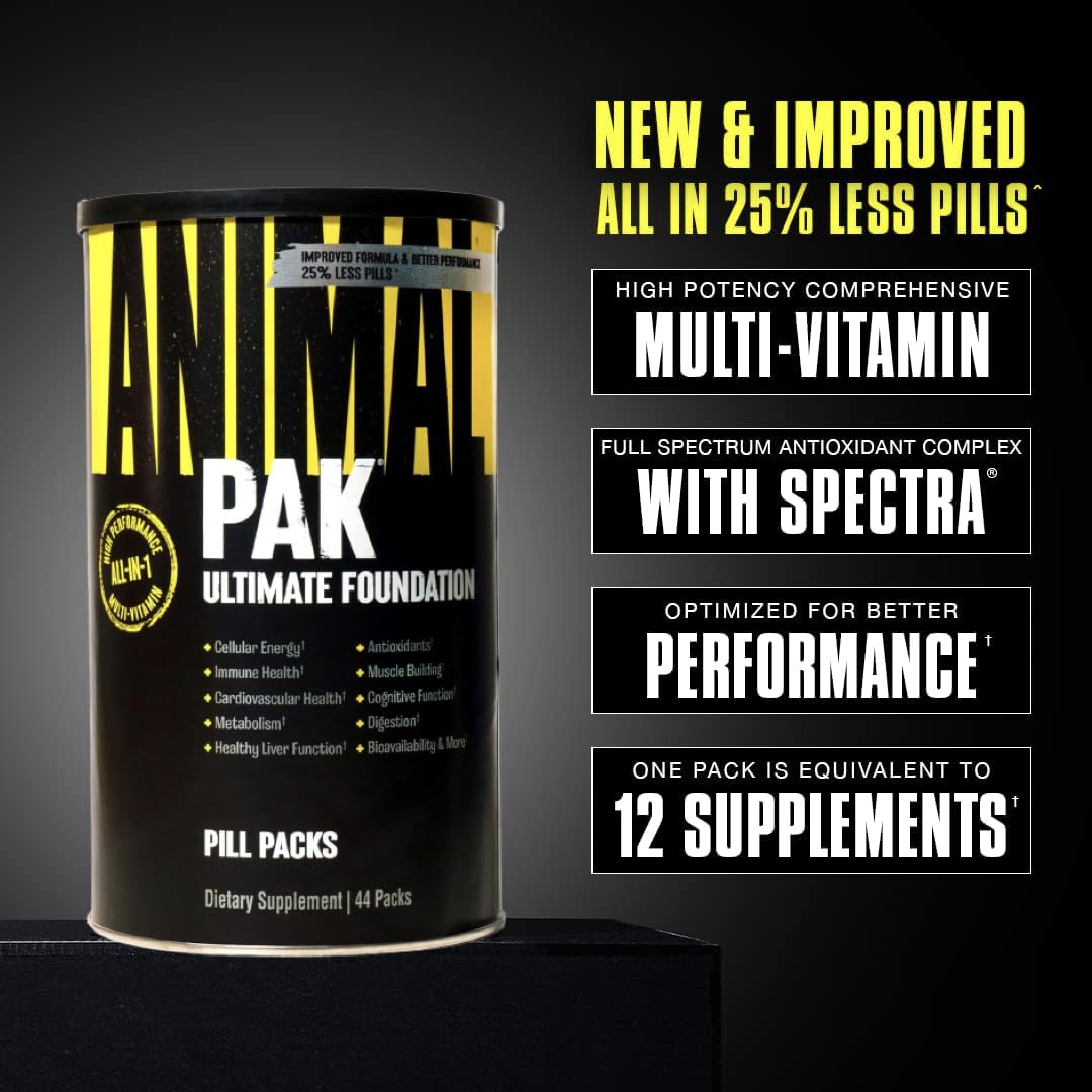 Animal Pak single-serving packet offers on-the-go vitamins for busy athletes.