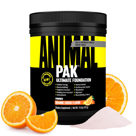Animal Pak tub front view shows a comprehensive daily multivitamin for athletes
