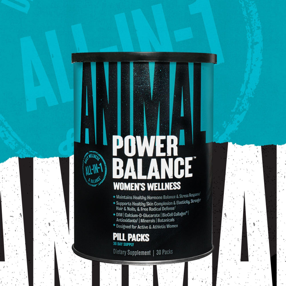 Animal Power Balance Alpha F box interior showing five-pill daily dose.
