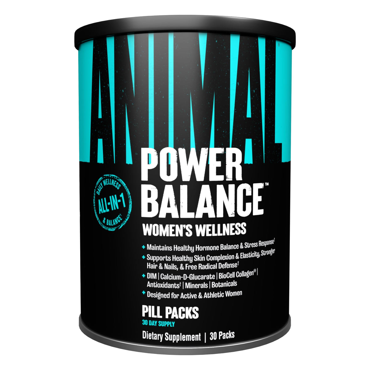 Animal Power Balance Alpha F front pack view for comprehensive women's wellness.