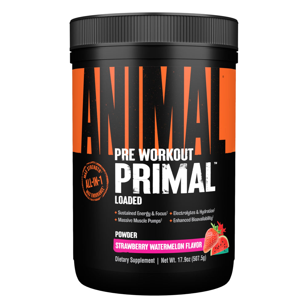 Animal Primal bottle top view showing hydration support for workouts