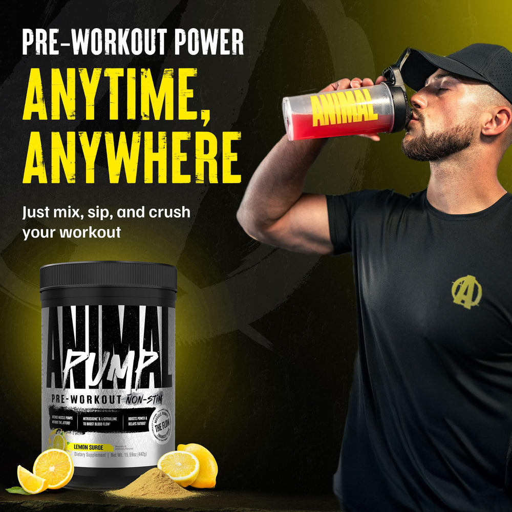 Animal Pump Non-Stim powder dissolving in water for quick activation