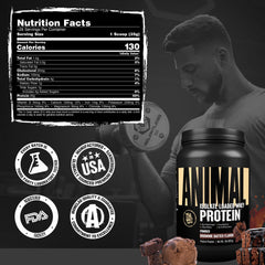 Animal Whey Isolate compact packaging ideal for travel and gym bags.