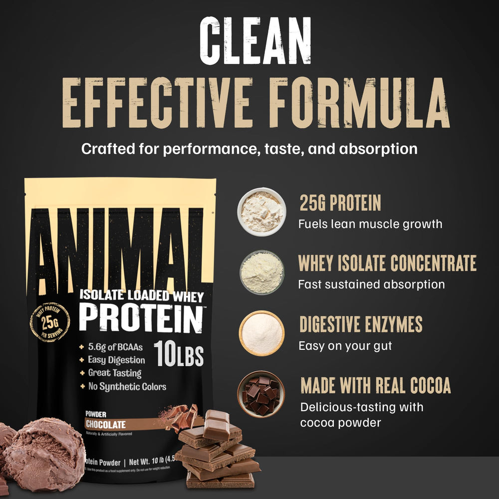 Animal Whey Isolate creamy shake glass showcasing rich flavor and texture.