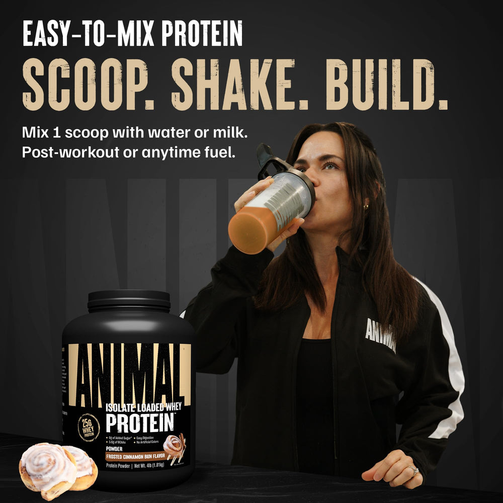 Animal Whey Isolate digestive enzymes bottle emphasizes gut support and absorption.