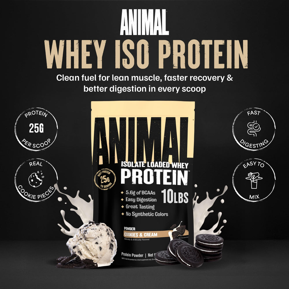 Digestive enzymes in Animal Whey Isolate aid digestion and absorption.