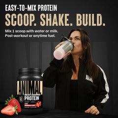 Animal Whey Isolate glass shake ready for post-workout.