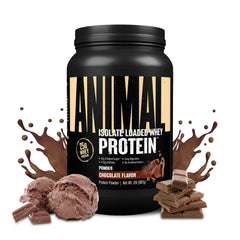Animal Whey Isolate bottle front shows premium protein for post-workout recovery.