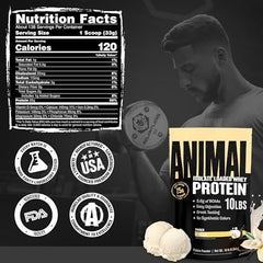 Animal Whey Isolate serving scoop, precise 25 g protein per serving.