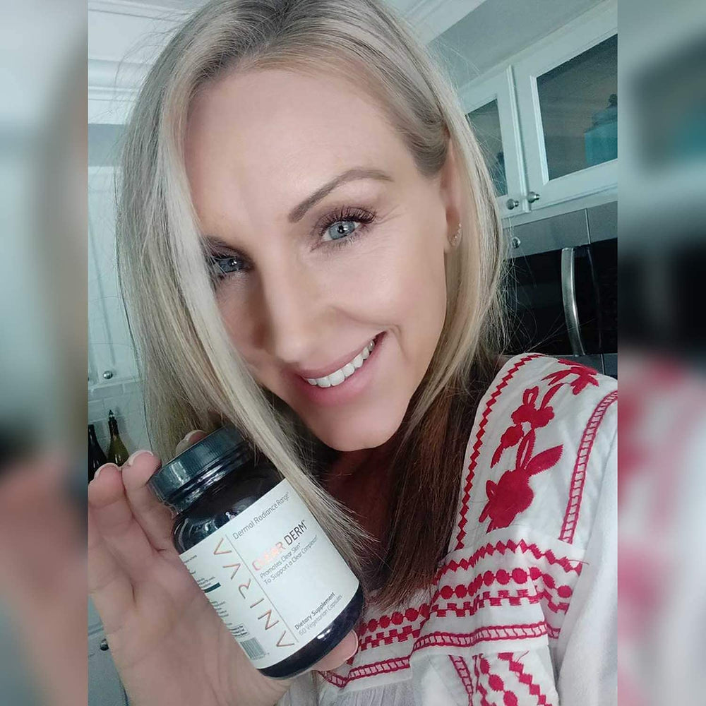 ANIRVA ClearDerm vegan gluten-free formula made in the USA.