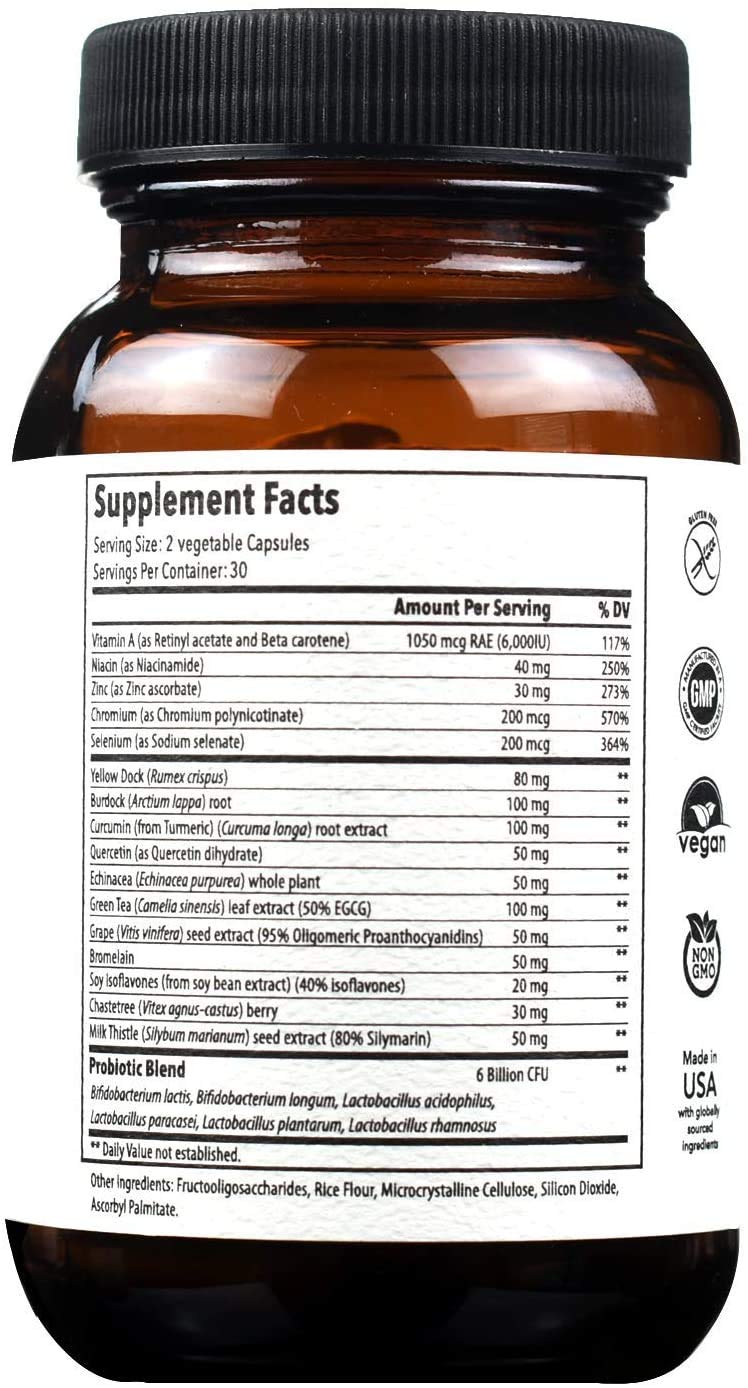 ANIRVA ClearDerm zinc capsules pour for daily skin support and hormonal acne management.