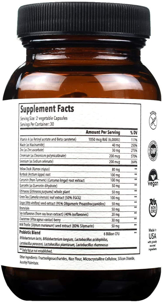 ANIRVA ClearDerm zinc capsules pour for daily skin support and hormonal acne management.