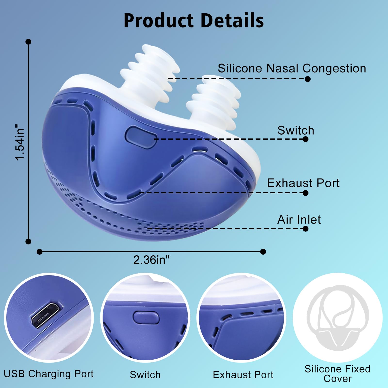 Anitiate mini anti-snoring device easy cleaning after use maintains hygiene.