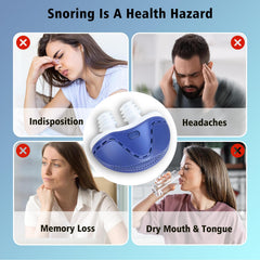 Anitiate mini anti-snoring device soft silicone tips provide skin-friendly comfort.